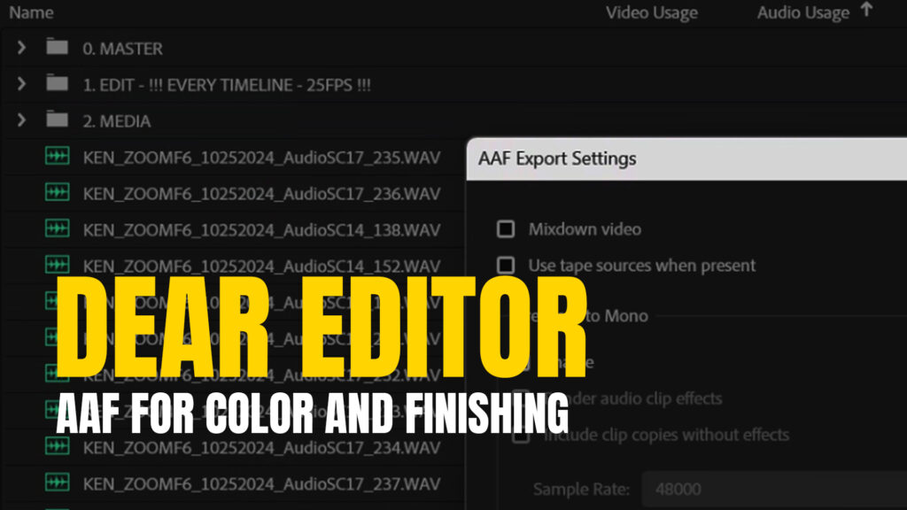 How to Prepare Locked Picture for Color Grading