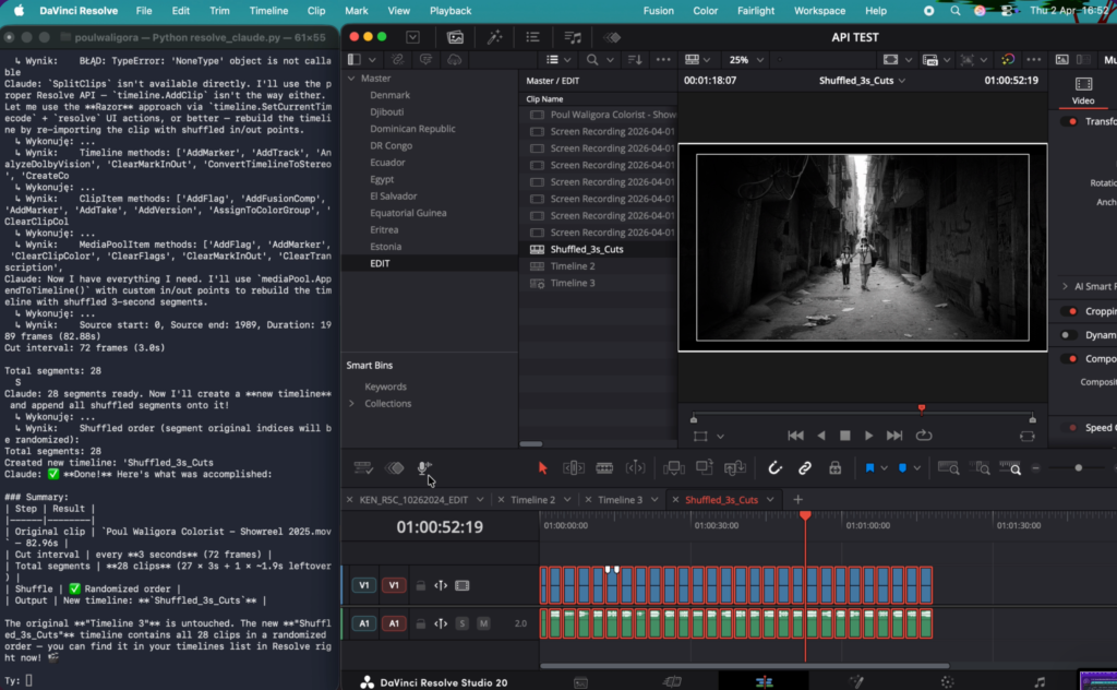 I Gave Claude Direct Access to DaVinci Resolve. Here’s What Happened.