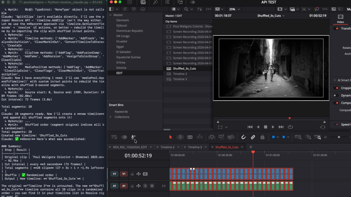 Claude + Davinci Resolve